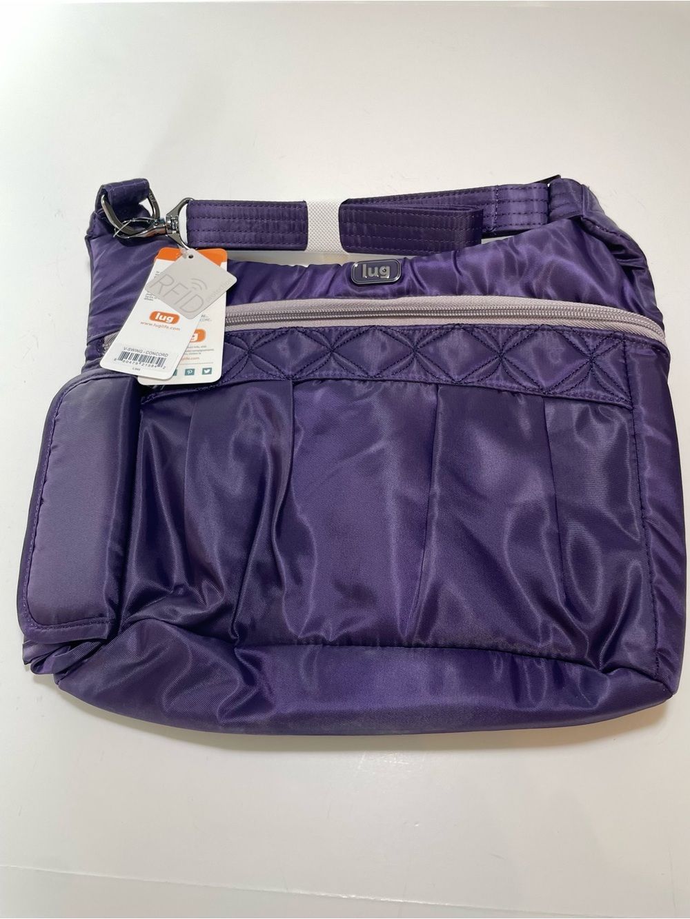 Lug Swing Purple Nylon Crossbody Bag NWT